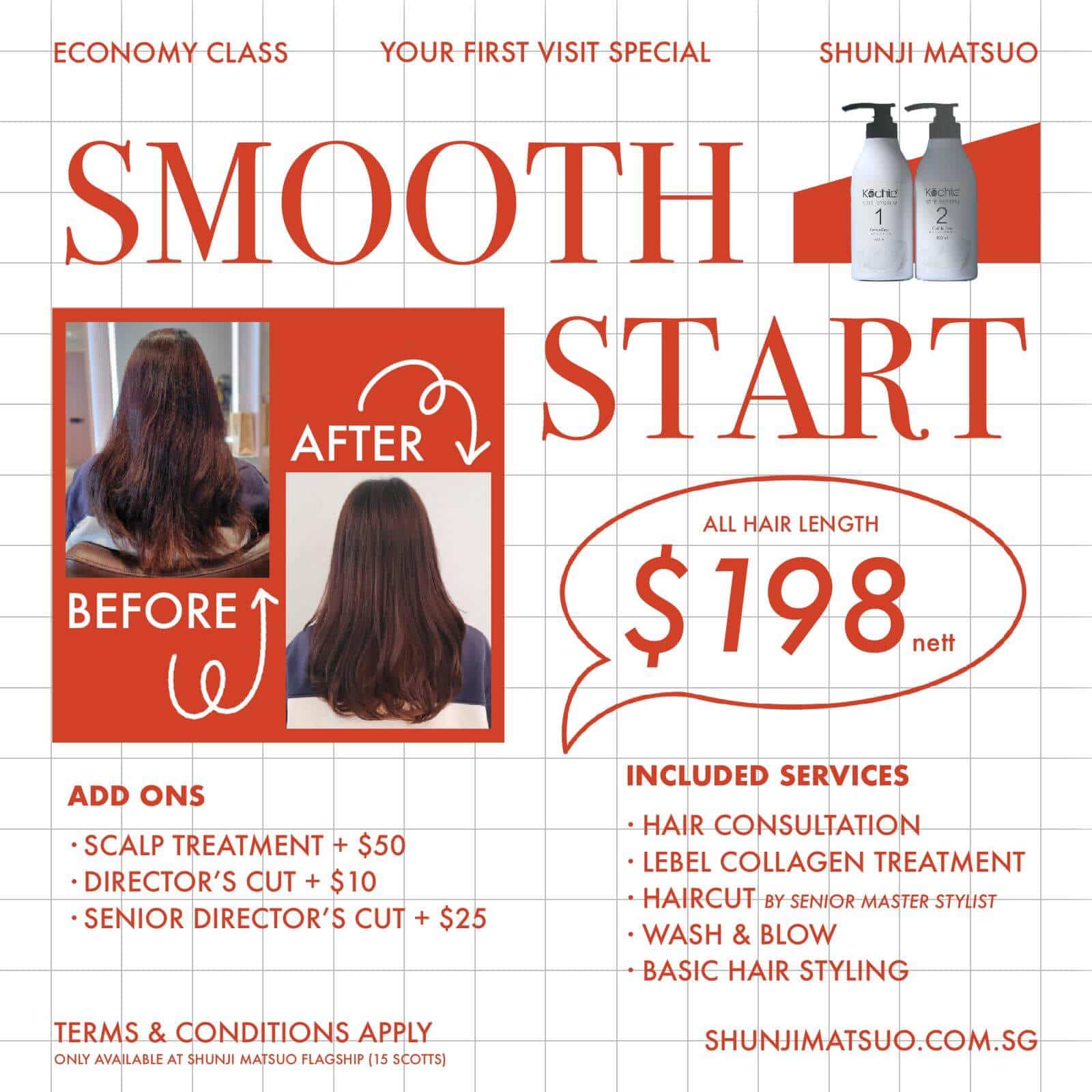 If you're looking for a more budget-friendly option, our Japanese Collagen-Infused Hair Repair Treatment is paired with a Senior Master Stylist's haircut for only $198.
