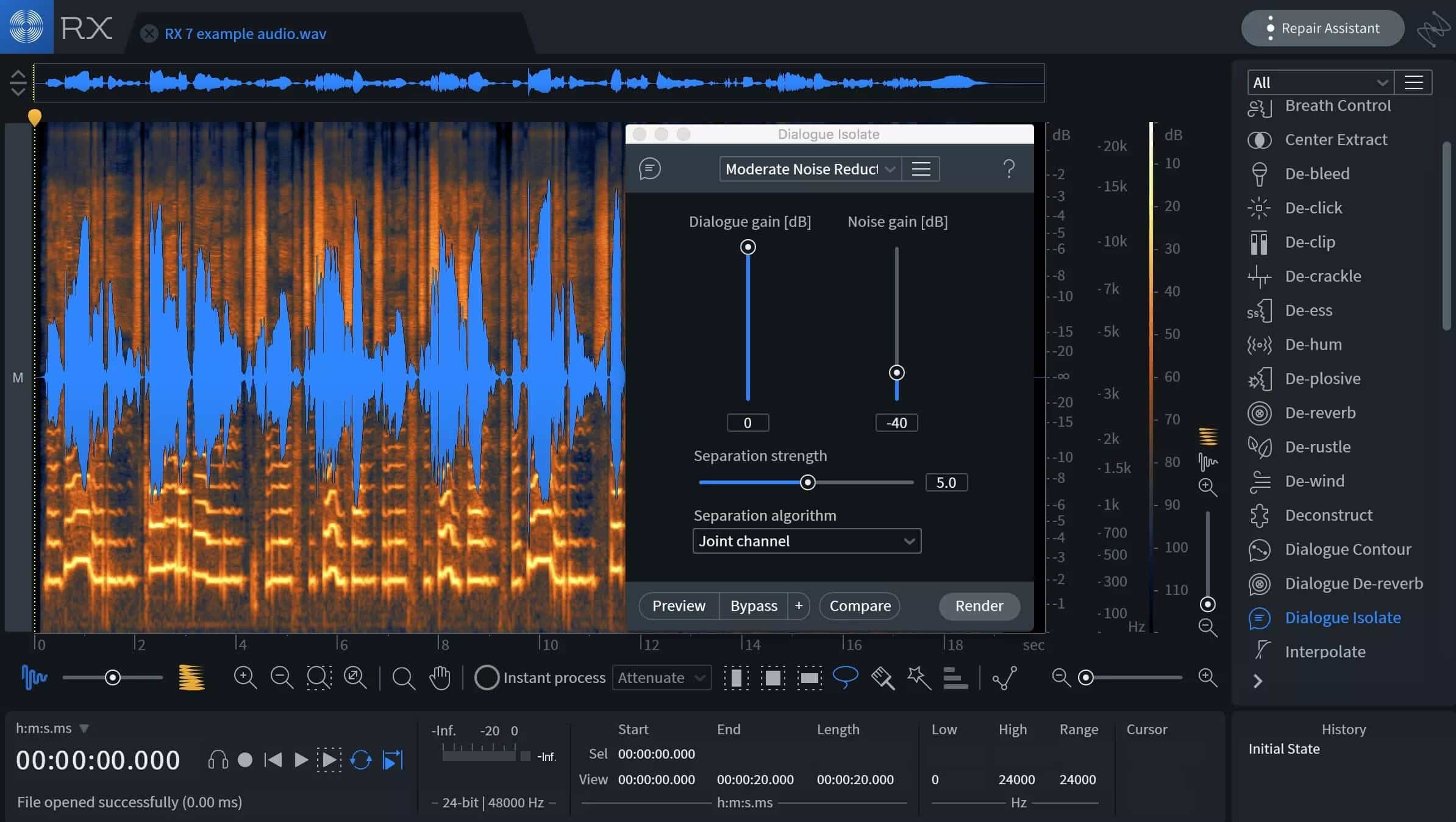 Isolate Dialogue from Noisy Backgrounds with Dialogue Isolate in RX