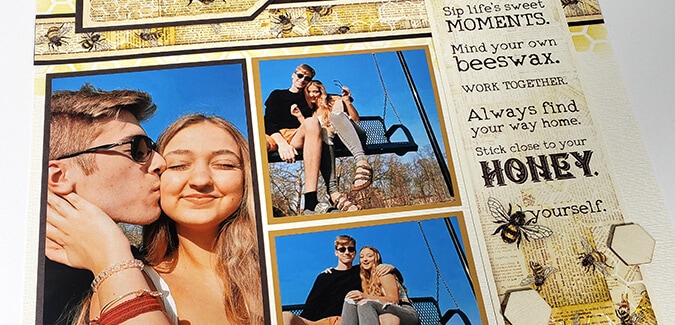 The Let It Bee Page Kit makes un-BEE-lievable layouts!