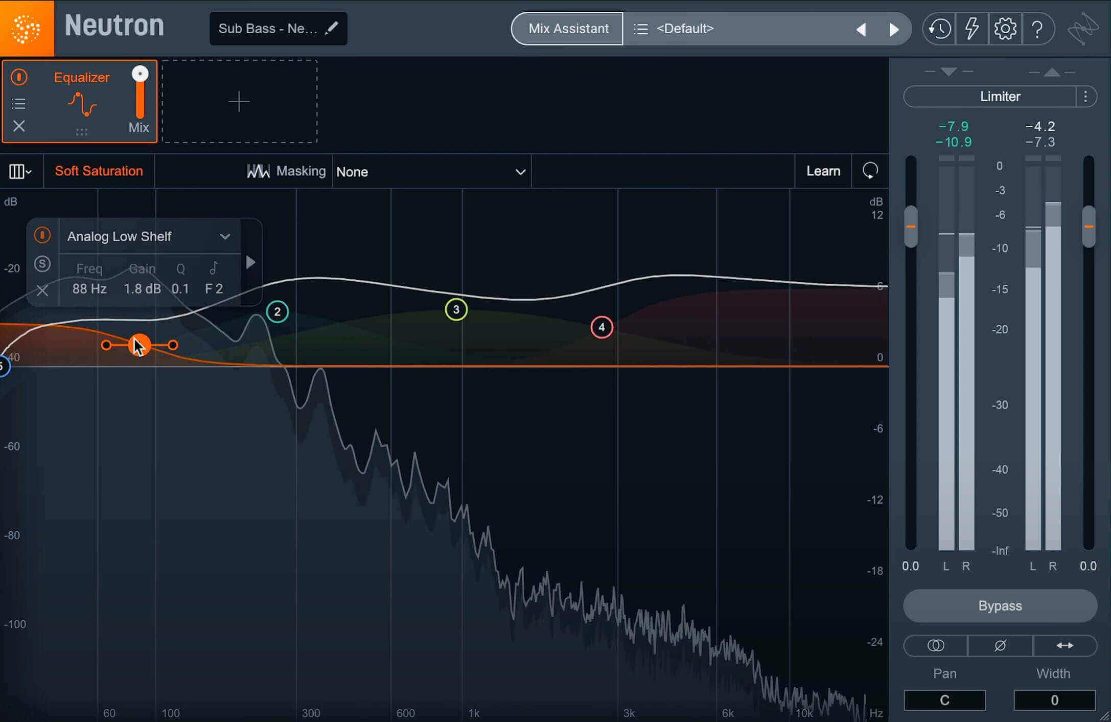 Use Soft Saturation in Neutron to add analogue warmth to your tracks