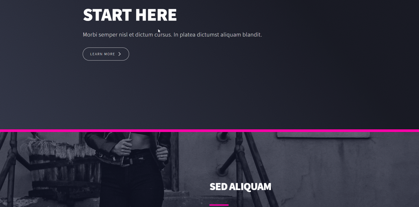 Landing page template Carrd