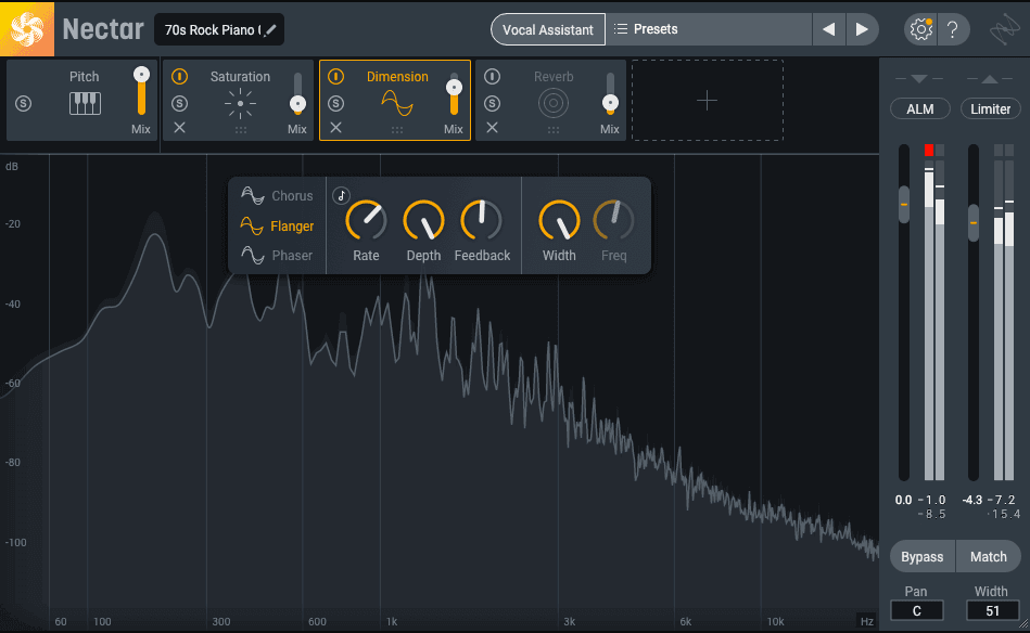 Weird piano flanging in Nectar