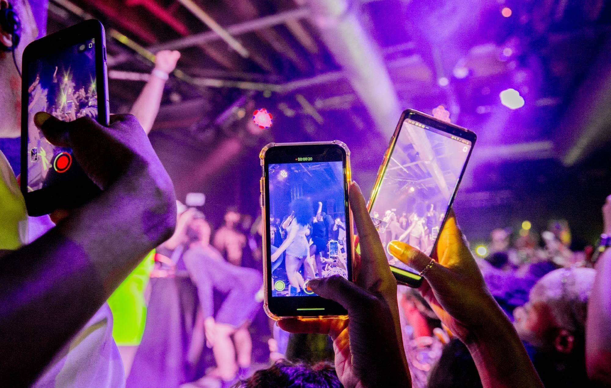 Phones lighting up the dancefloor, sometimes more than the disco lights.