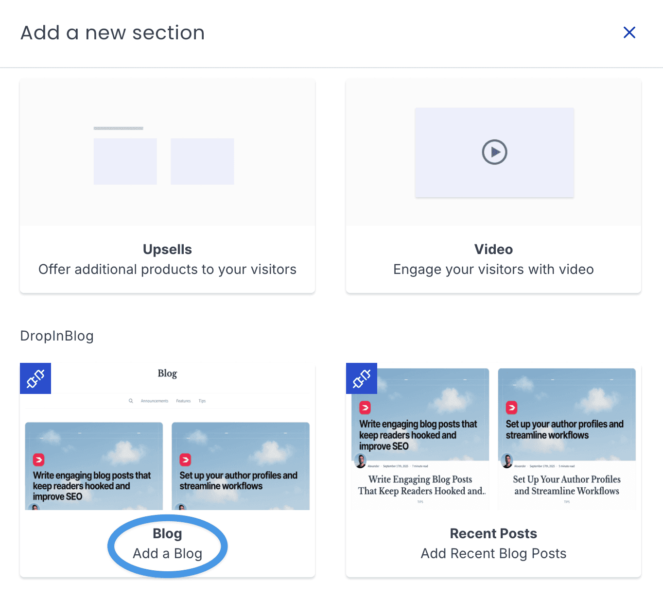 Thinkific blog install step