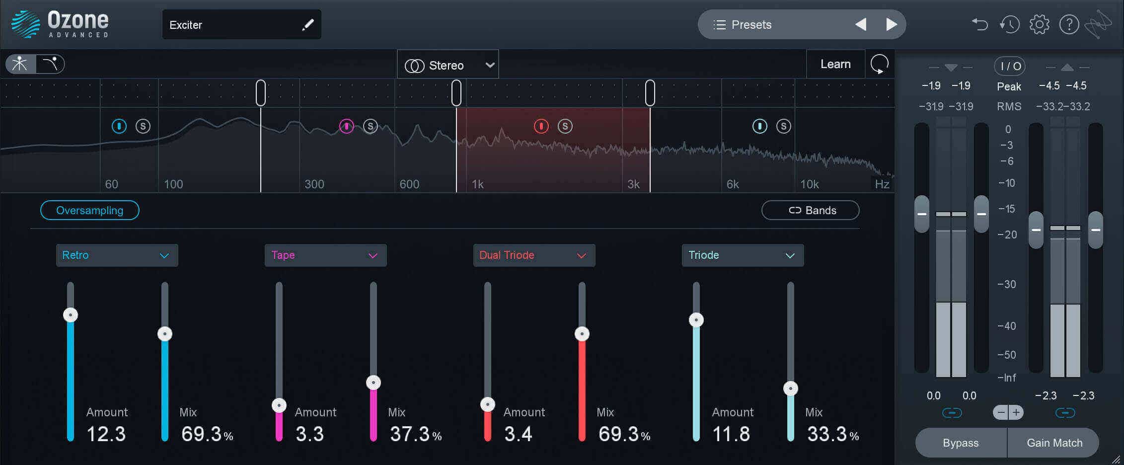 Snare with Ozone Exciter module
