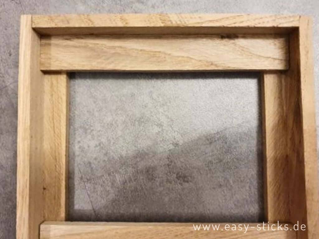 4 Winkel zum Quadrat geklebt