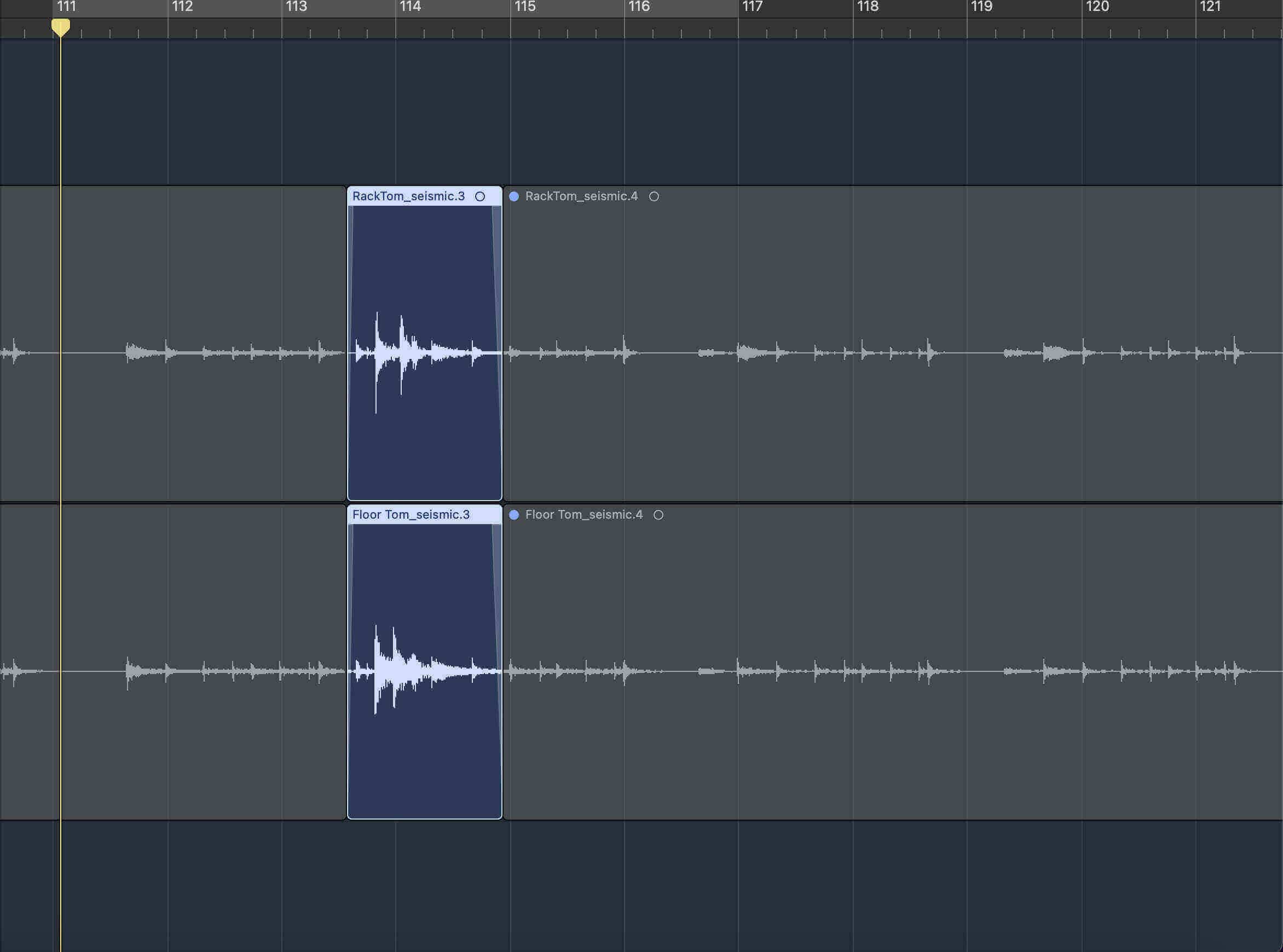 Cut out the unneeded noise from the toms