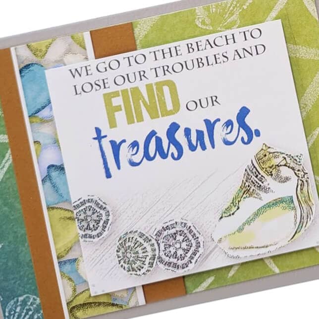 How to transform the Sea Glass kit into cards.