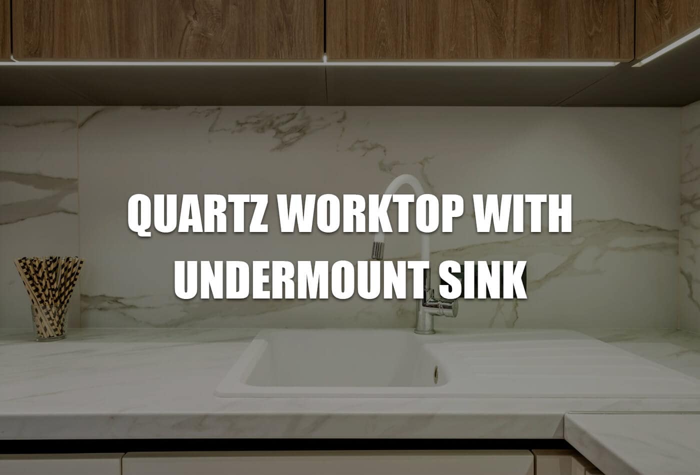 quartz worktop with undermount sink