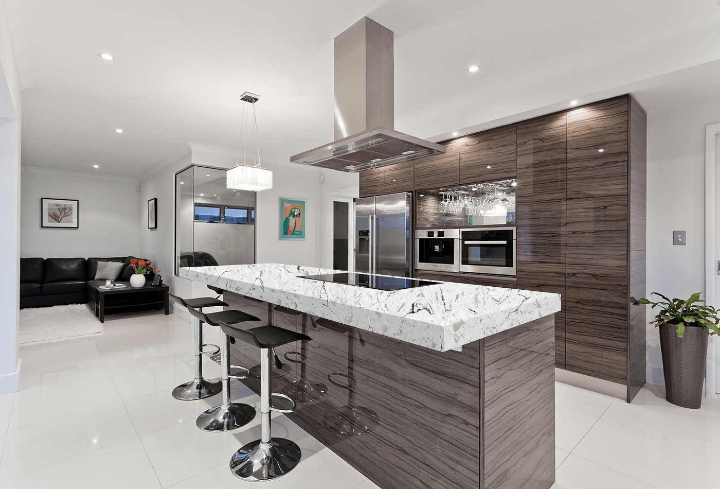 Atlante White Quartz; Timeless Kitchen for Every Season