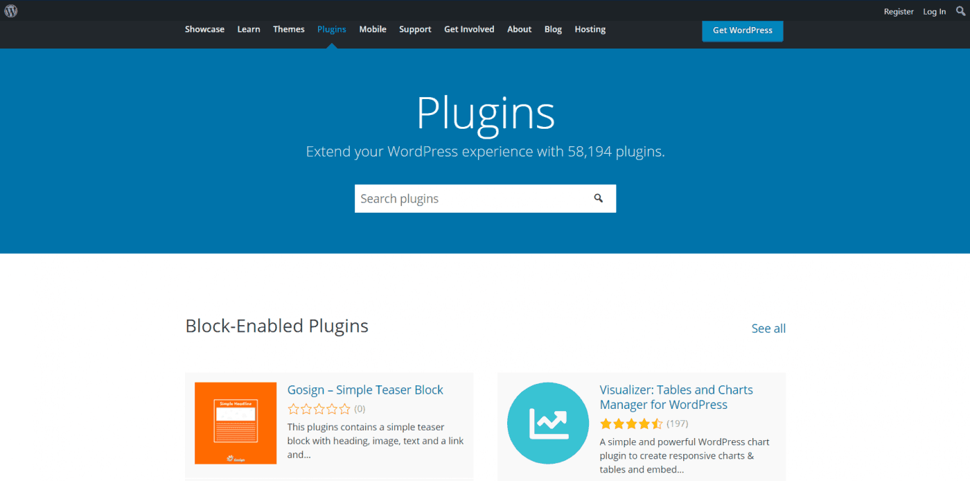 Wordpress, WordPress plugins
