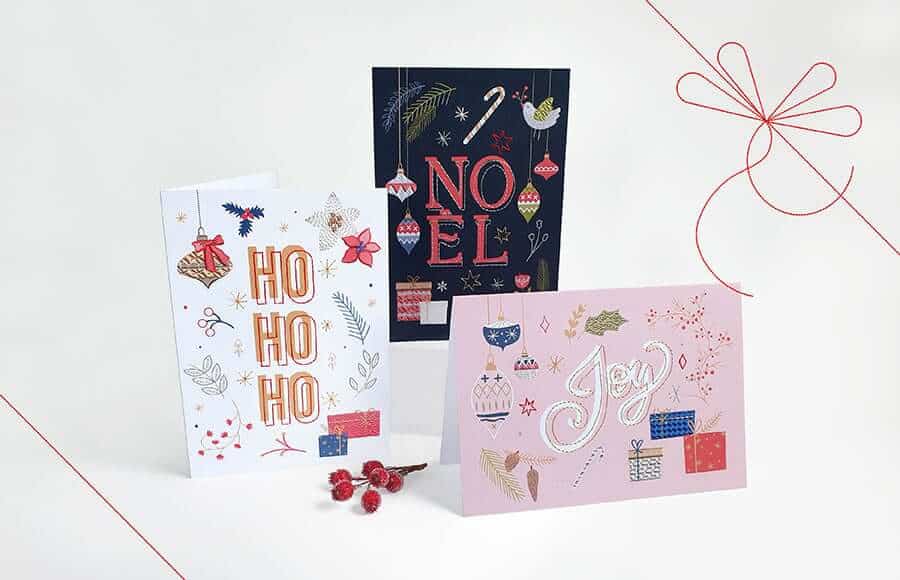 Embroidered Christmas Card
