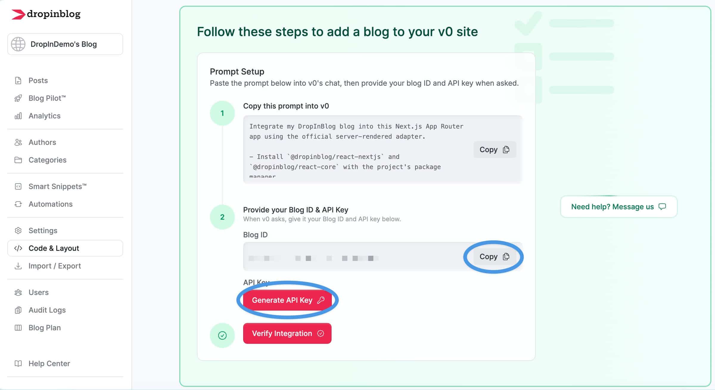 v0 blog install step