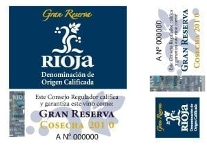 Rioja Gran Reserva label