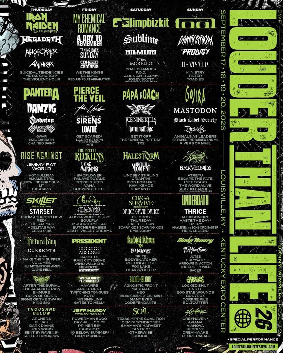 Official Louder Than Life 2026 promotional poster