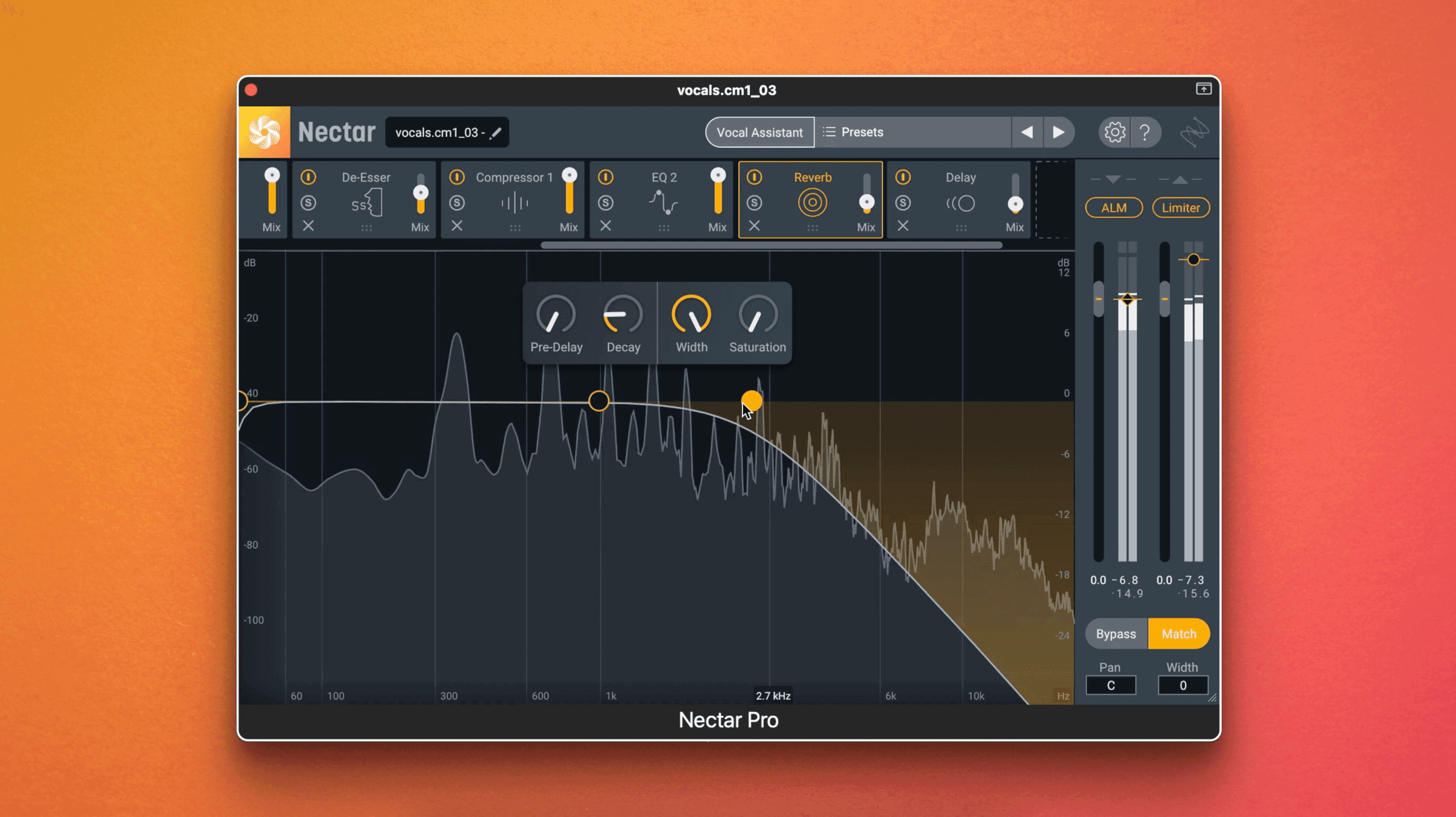 reverb module in nectar pro