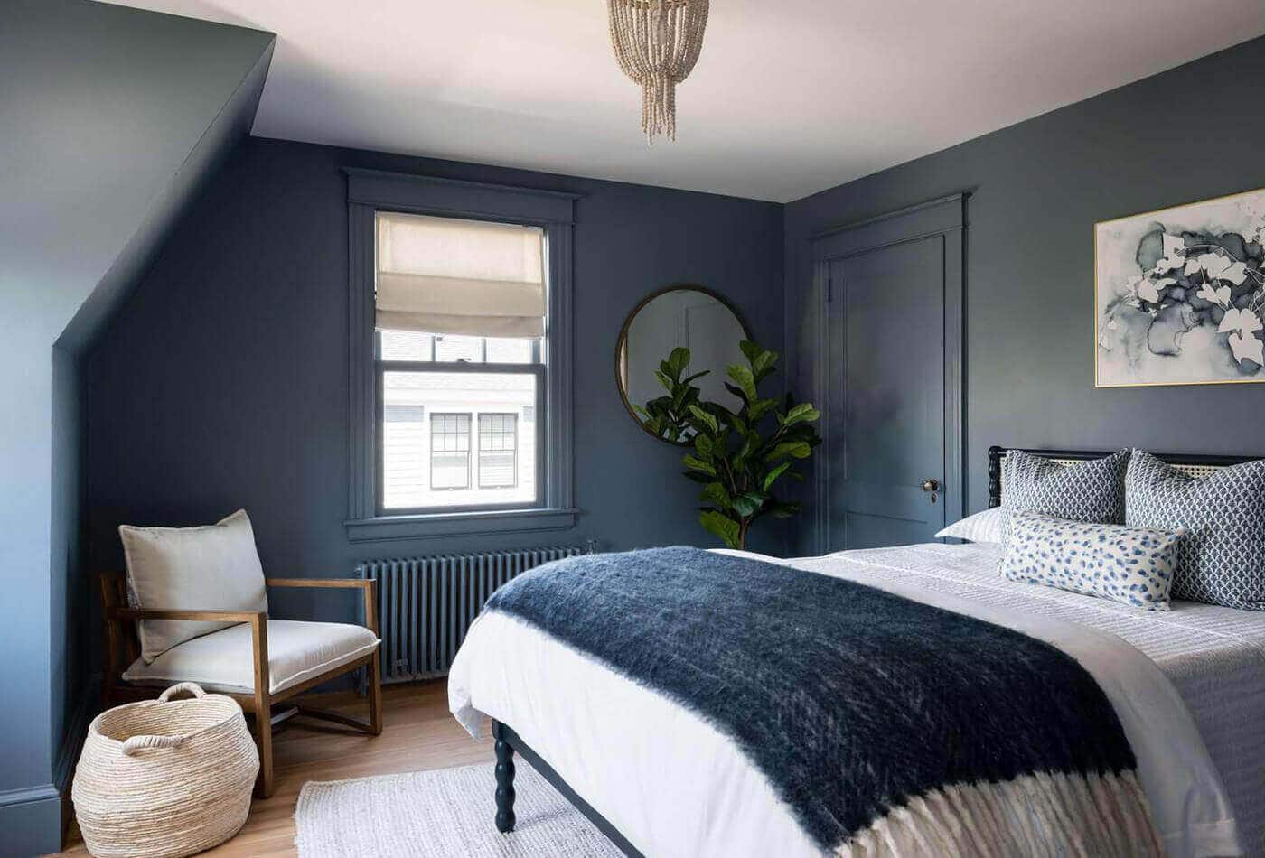 Walls In Navy Blue