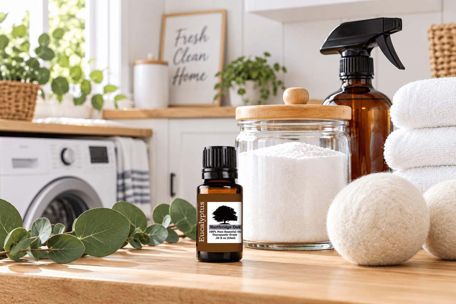 Eucalyptus Essential Oil for Laundry and Household Odors