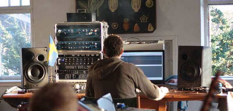 Recording setup featuring a dual channel tube VCA compressor