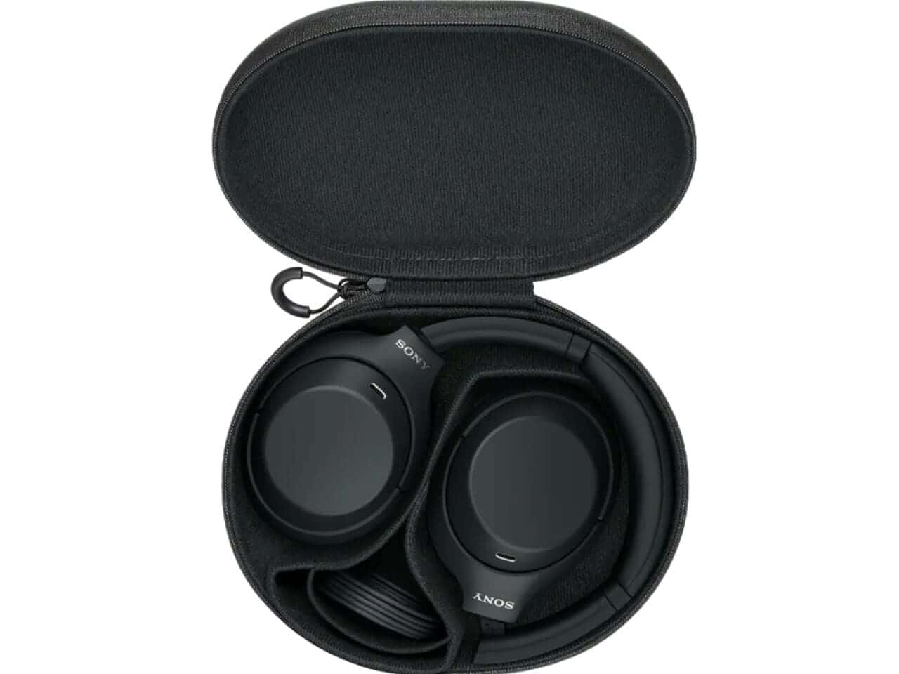 Sony WH-1000XM4C headphones displayed from above
