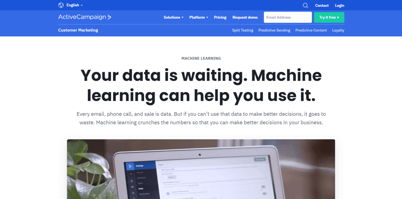 ActiveCampaign machine learning 