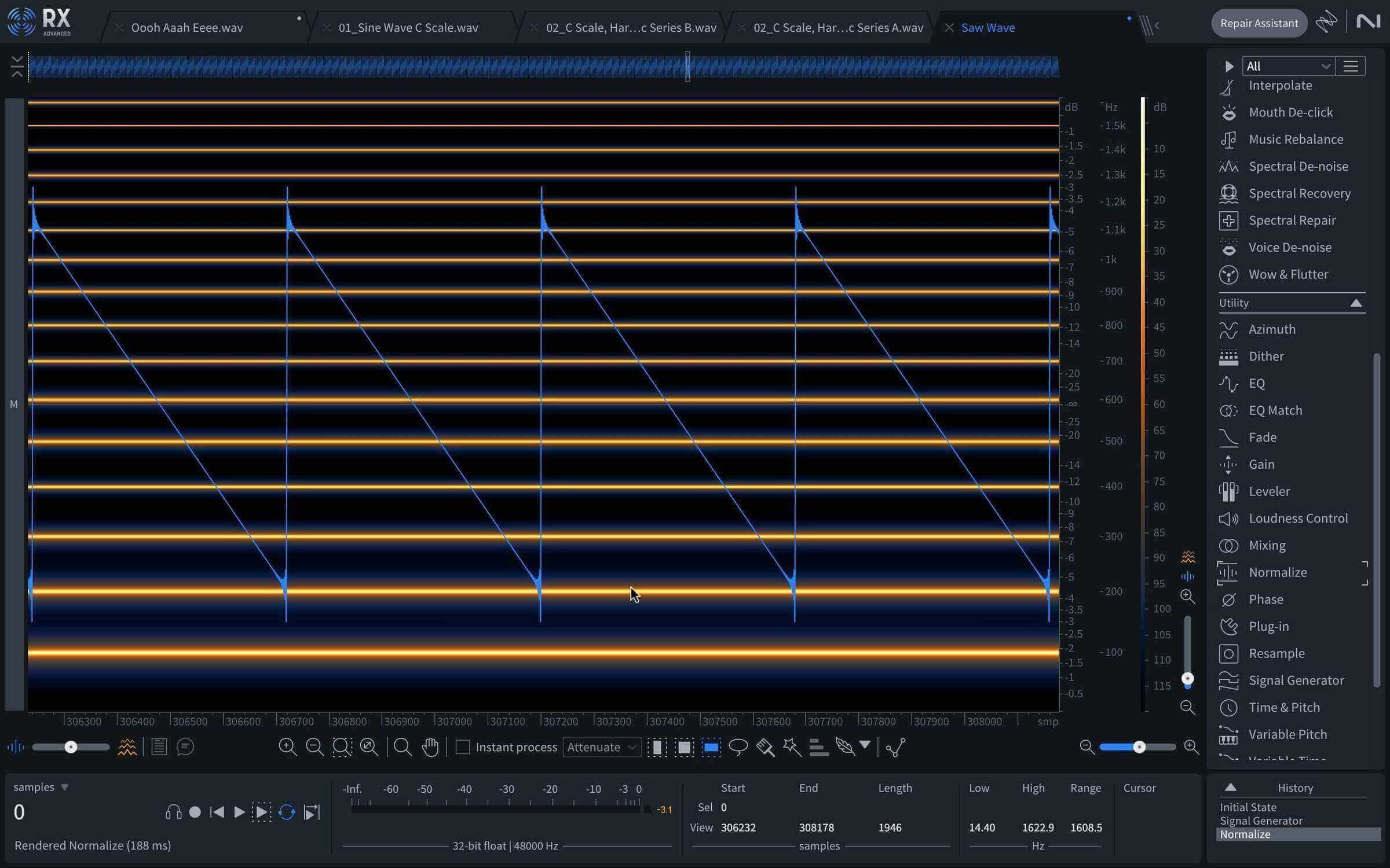03_A saw wave with the fundamental at 100 Hz and harmonics at integer multiples.jpg