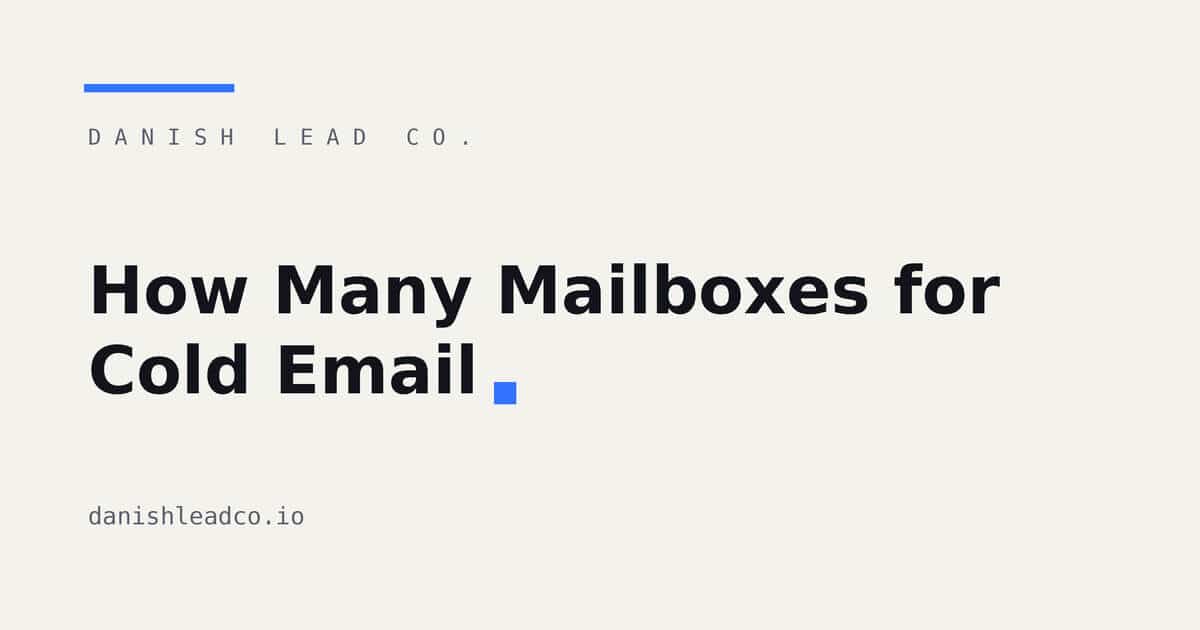 How Many Mailboxes for Cold Email: Shared vs Dedicated