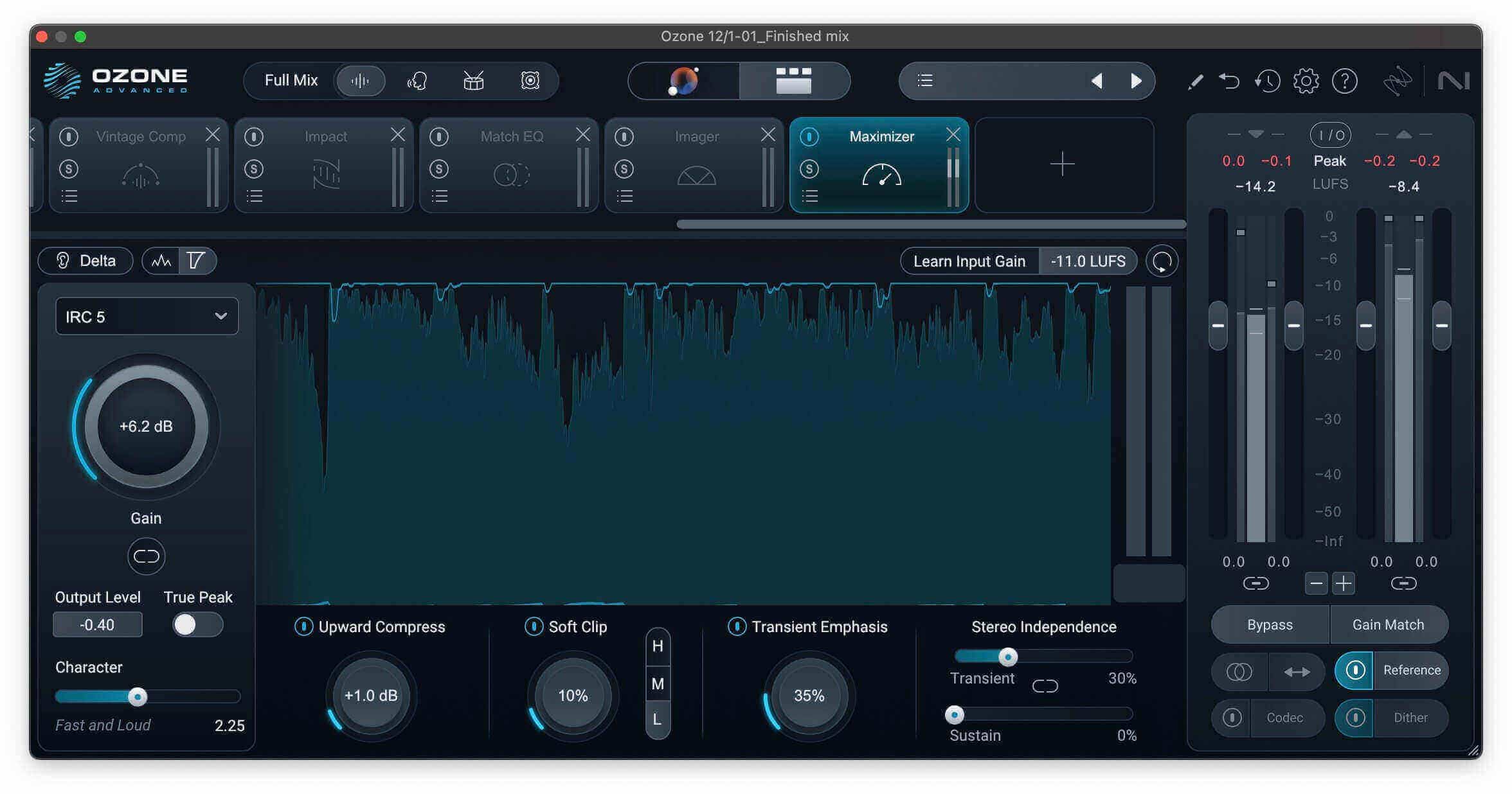 Setting the limiter to achieve the right level