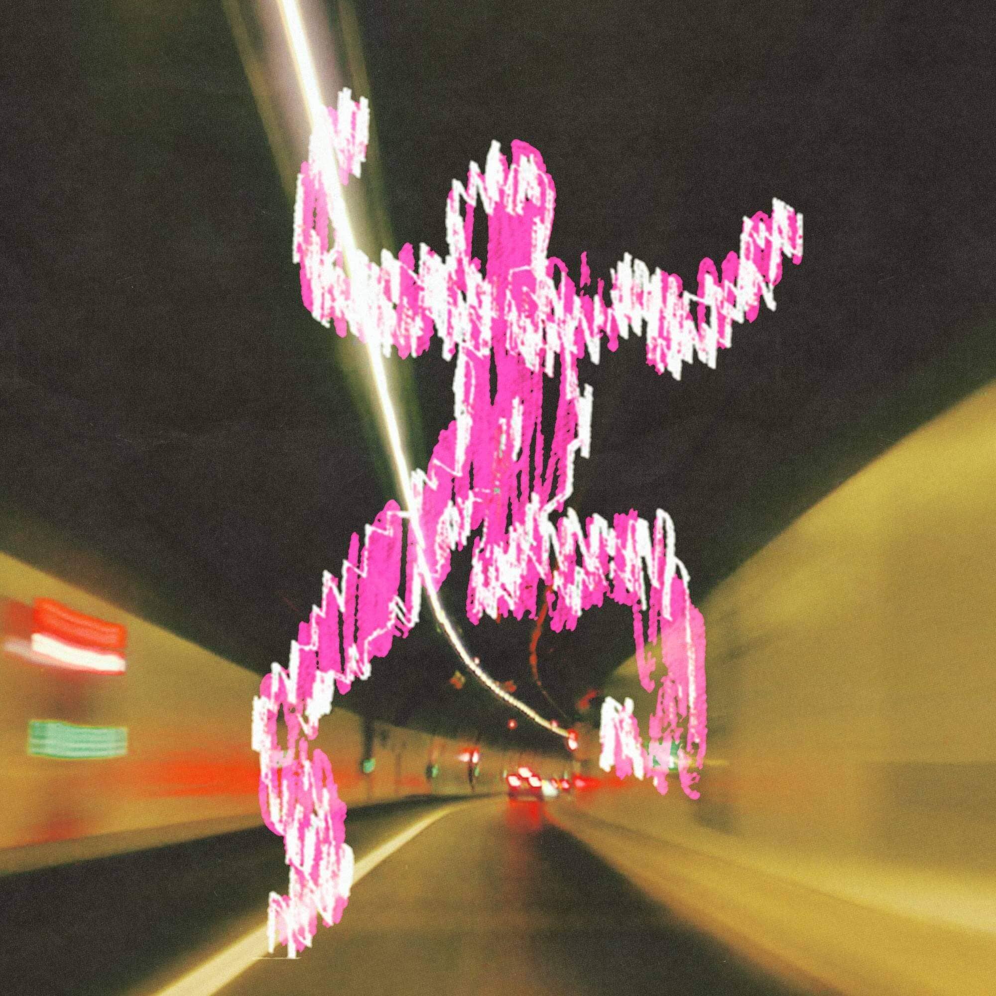 ‘Space In The Cab’ single artwork, abstract colorful design