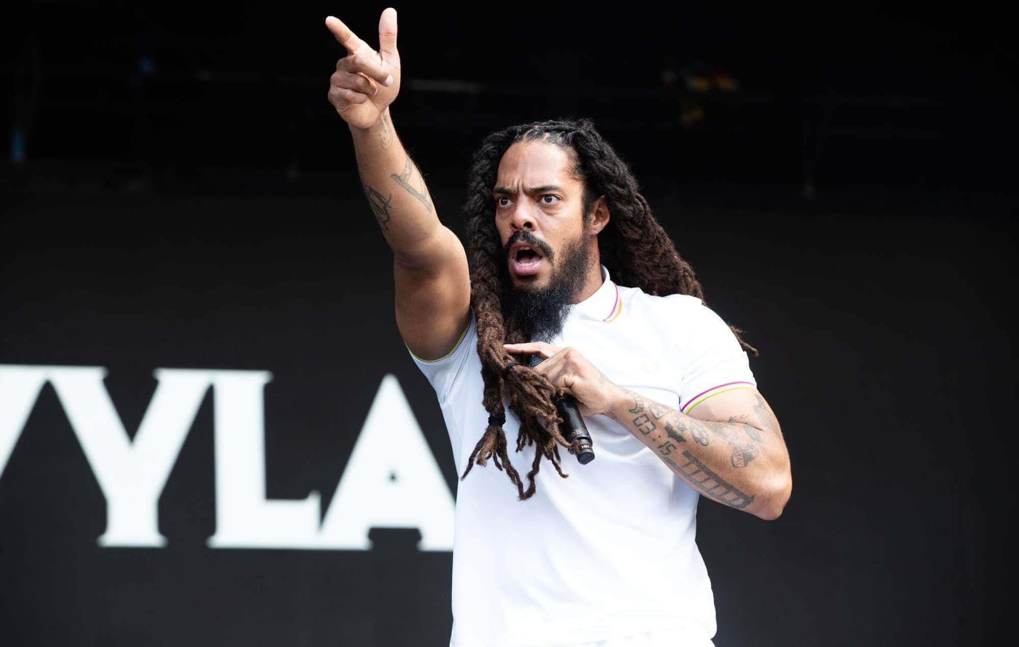 Bob Vylan performing at Glastonbury 2025
