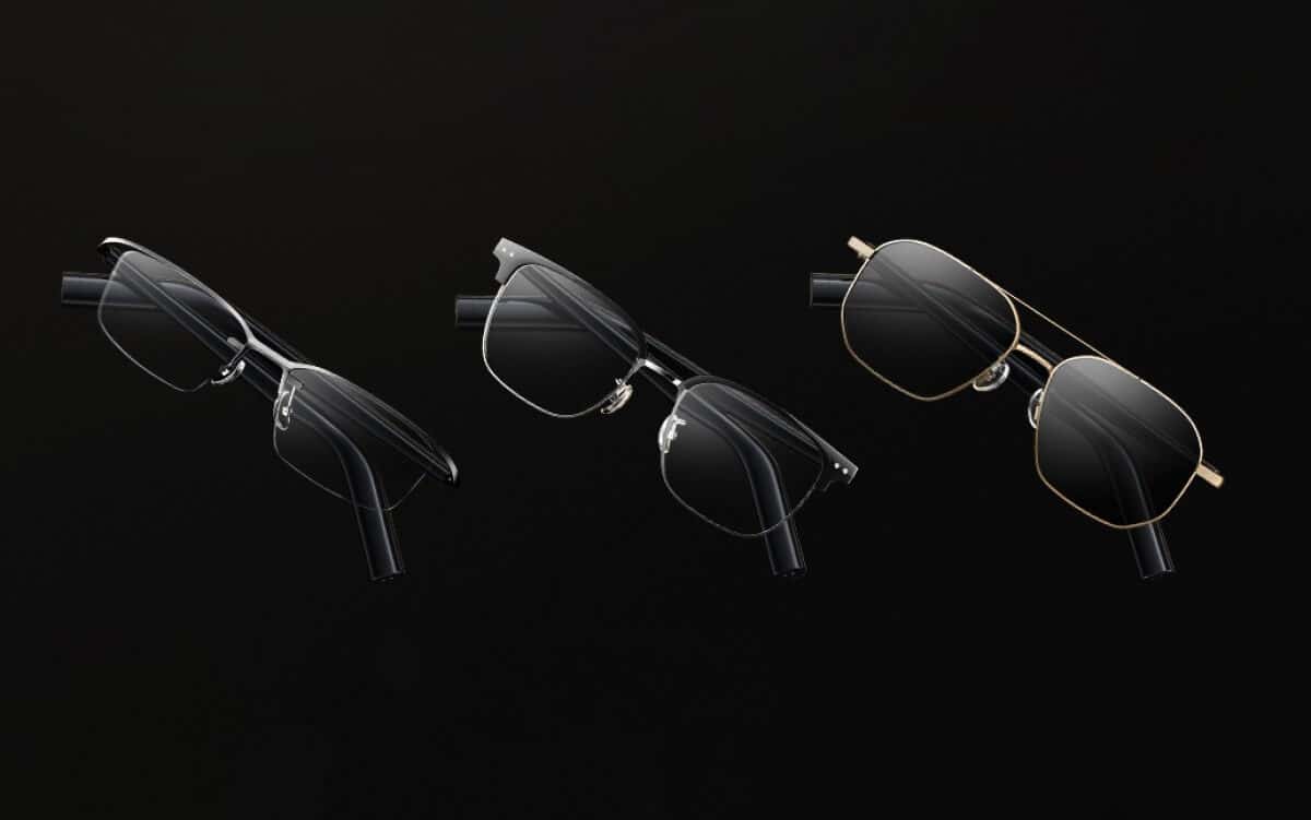 Titanium model of Mijia Smart Audio Glasses showing lightweight and modern look