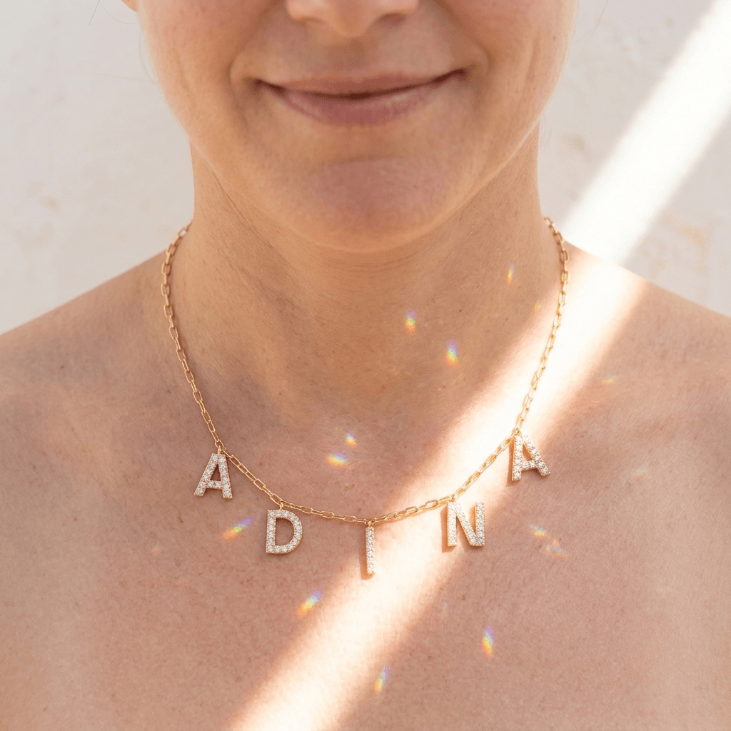 Block Name Necklace