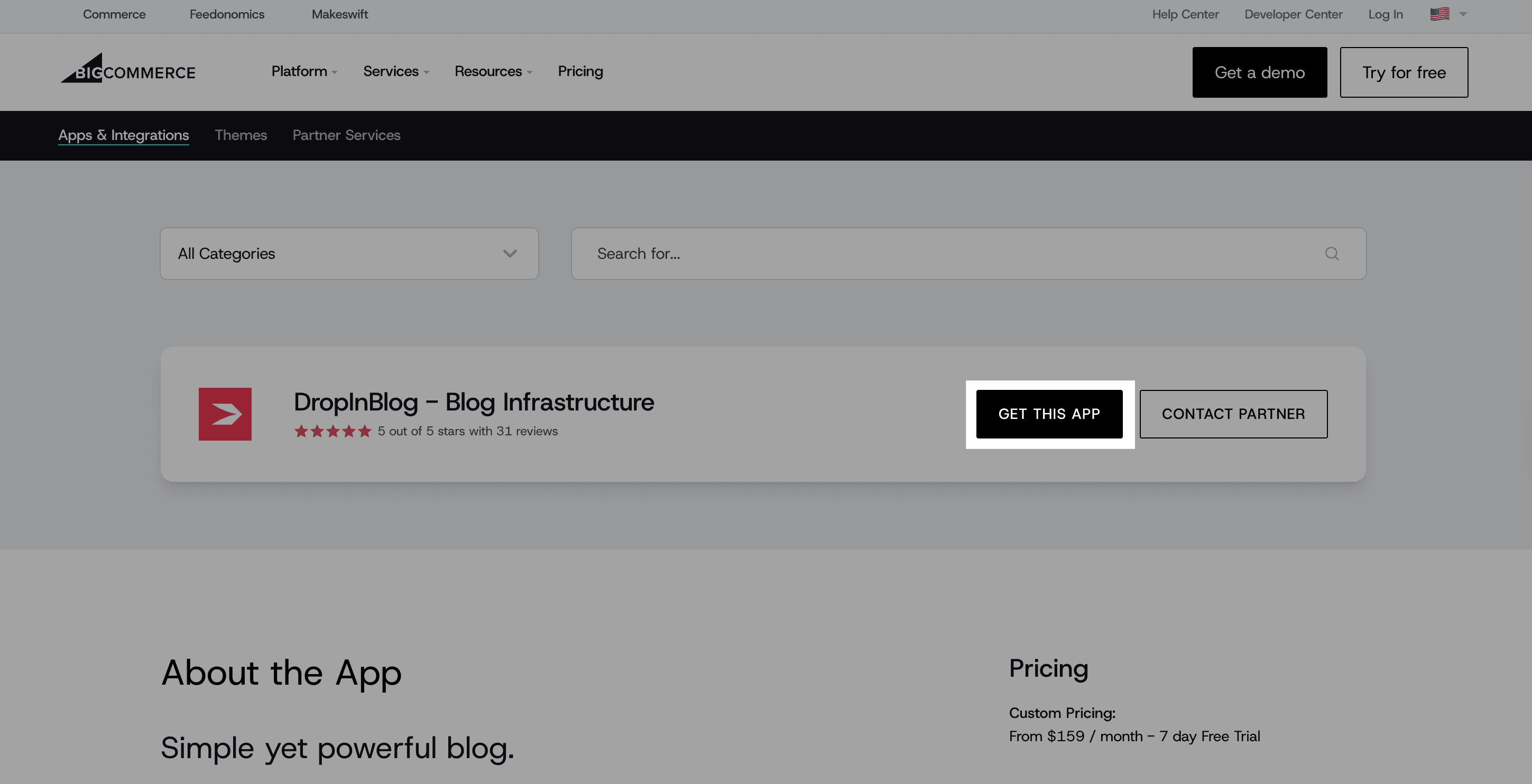 BigCommerce blog install step
