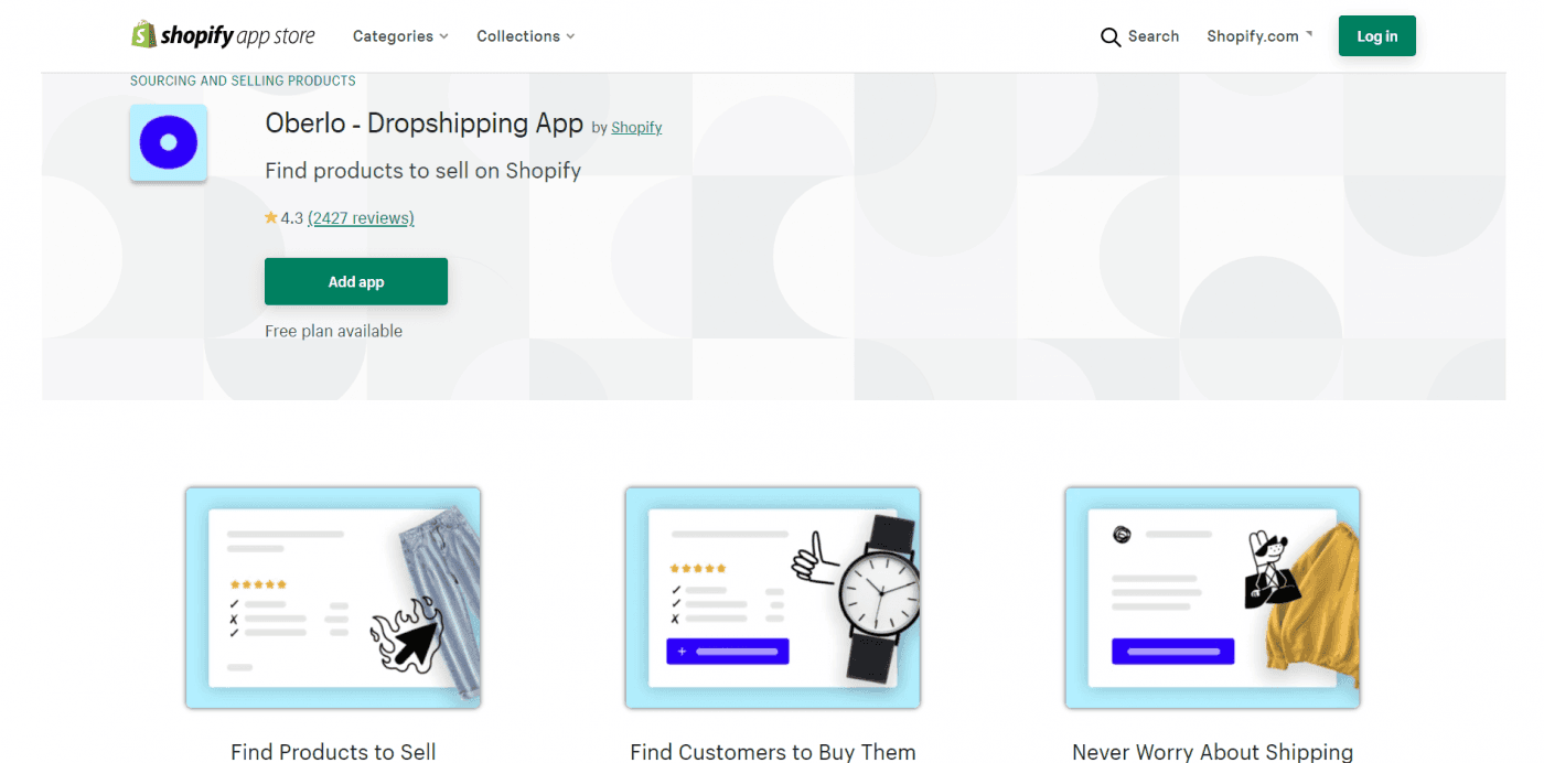Shopify App Store Oberlo
