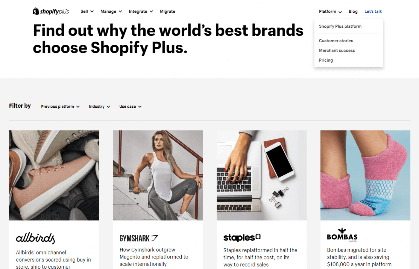 Shopify Plus famous customers