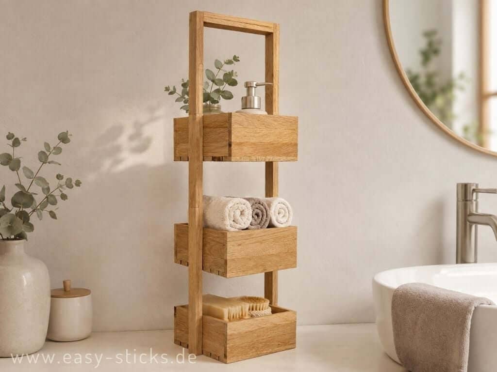 Standregal im Badezimmer