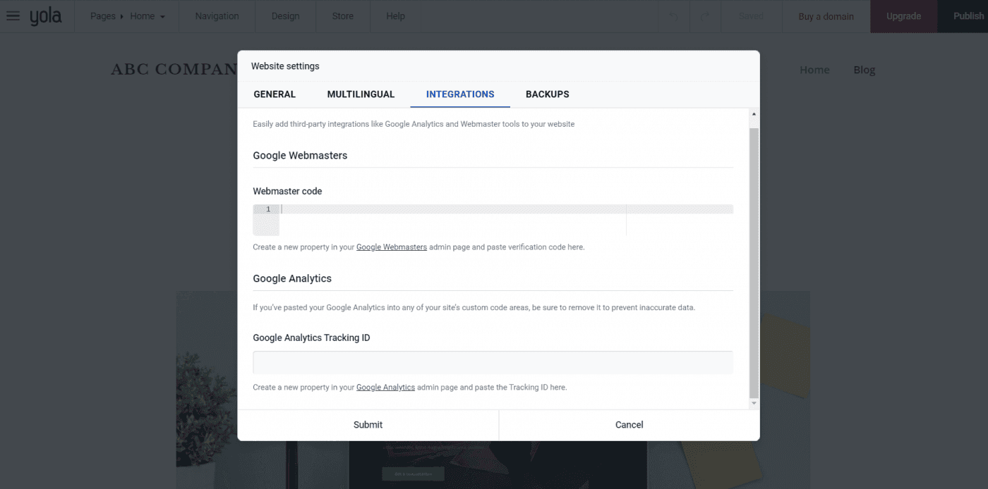 Yola integrations