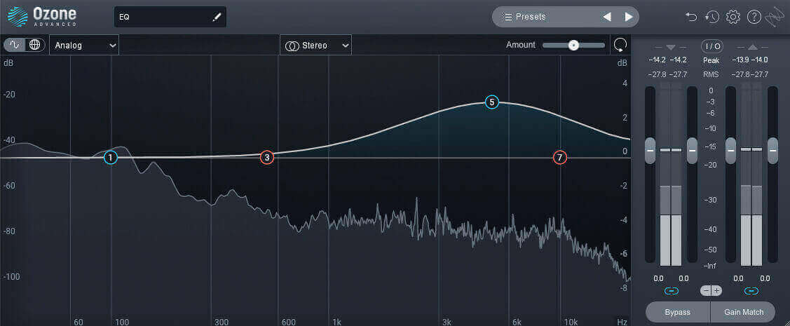 Ozone EQ module on drums