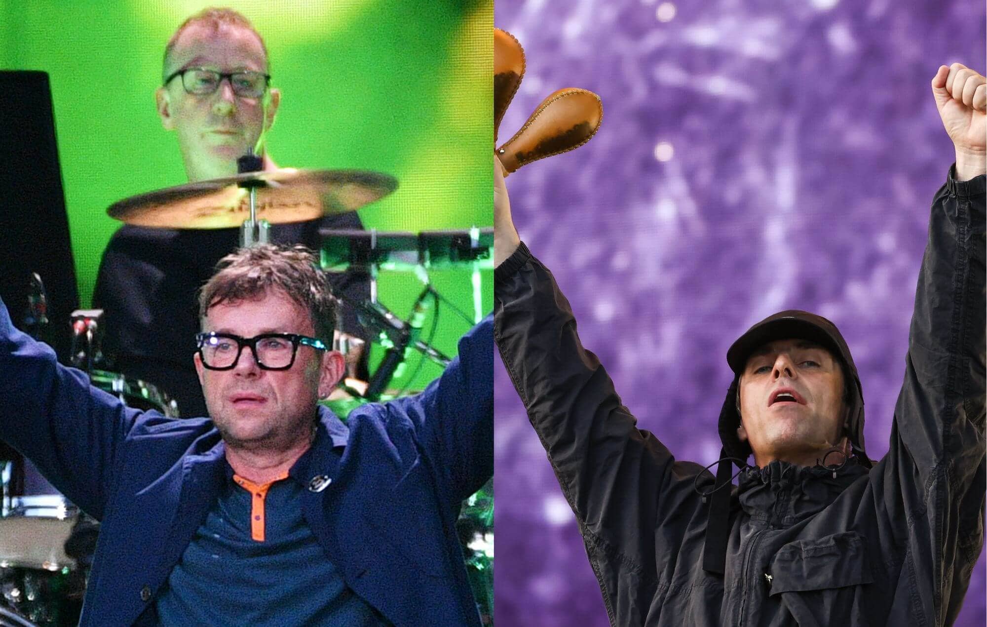 Blur’s Damon Albarn and Oasis’ Liam Gallagher
