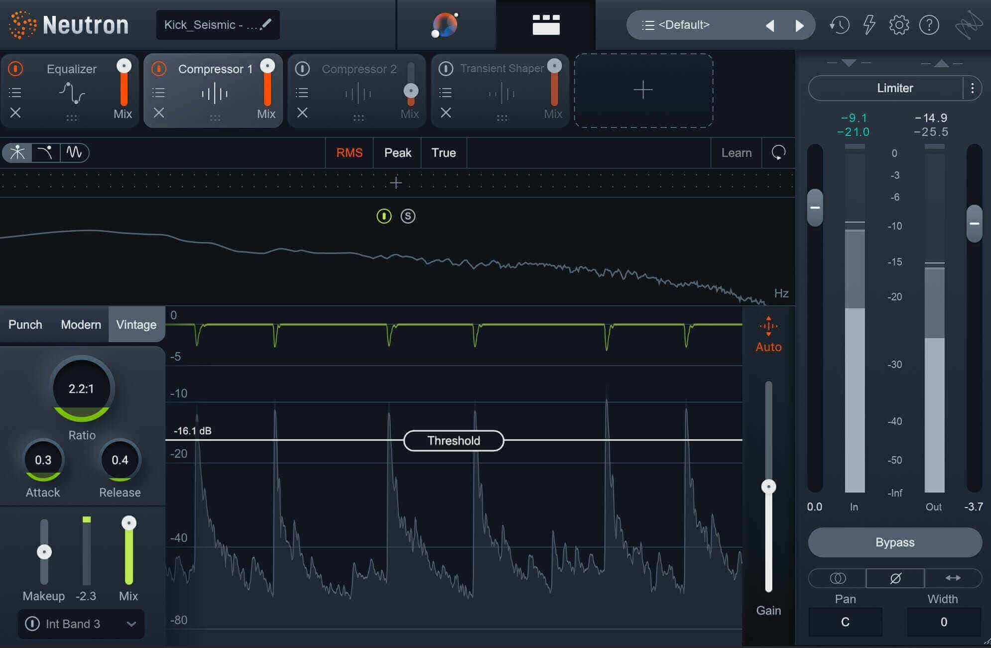 Using compression to tame pokiness on the kick with Neutron