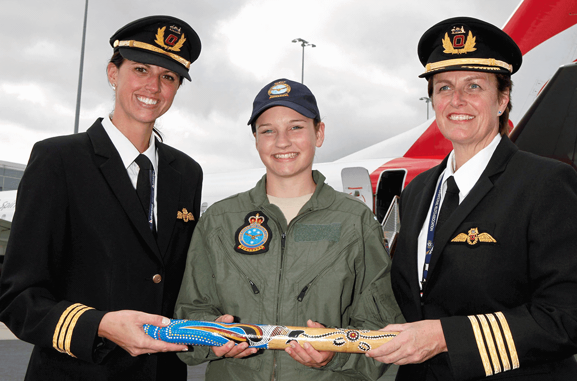 CADET IN WOMEN PILOTS' RELAY