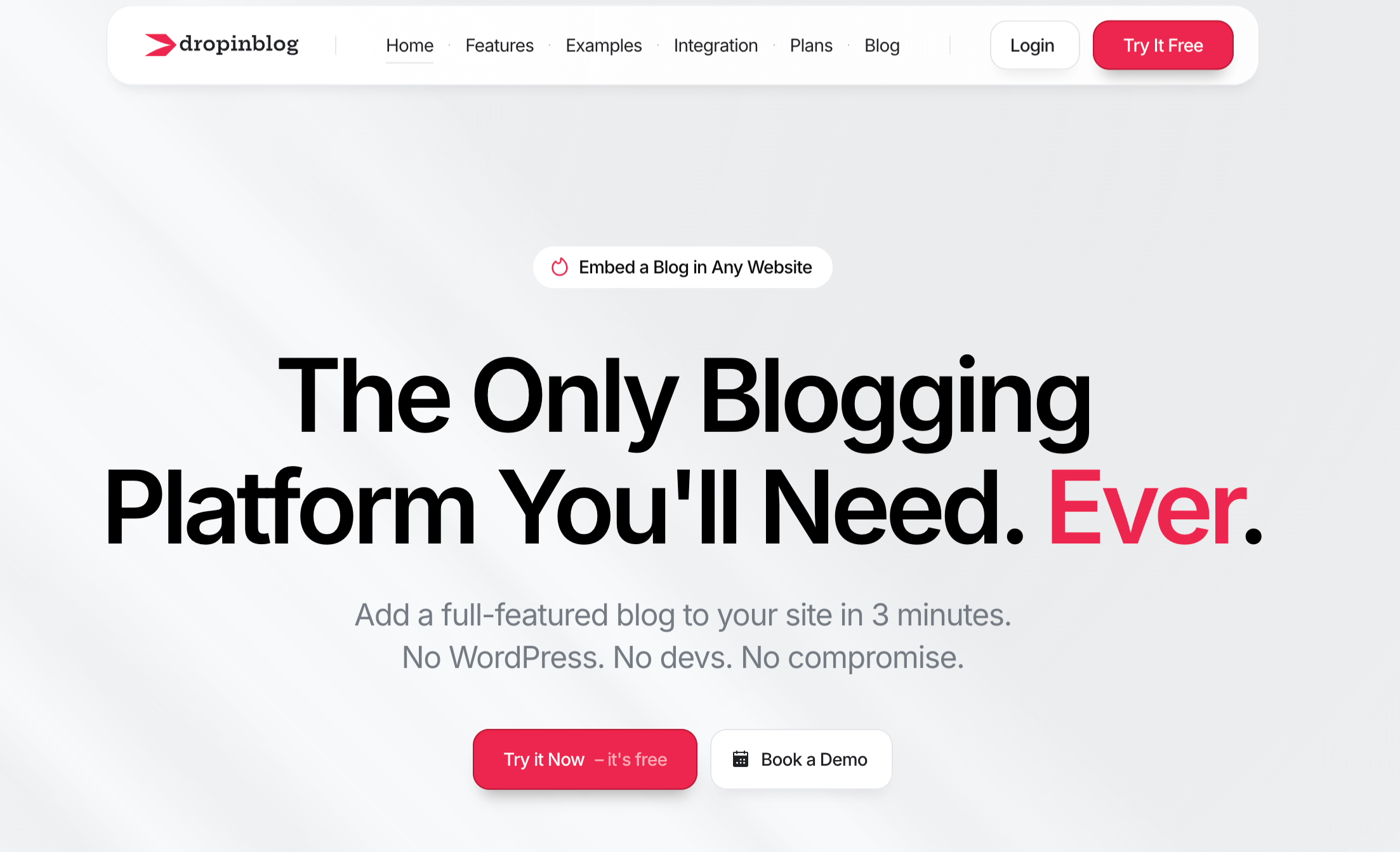 DropInBlog homepage
