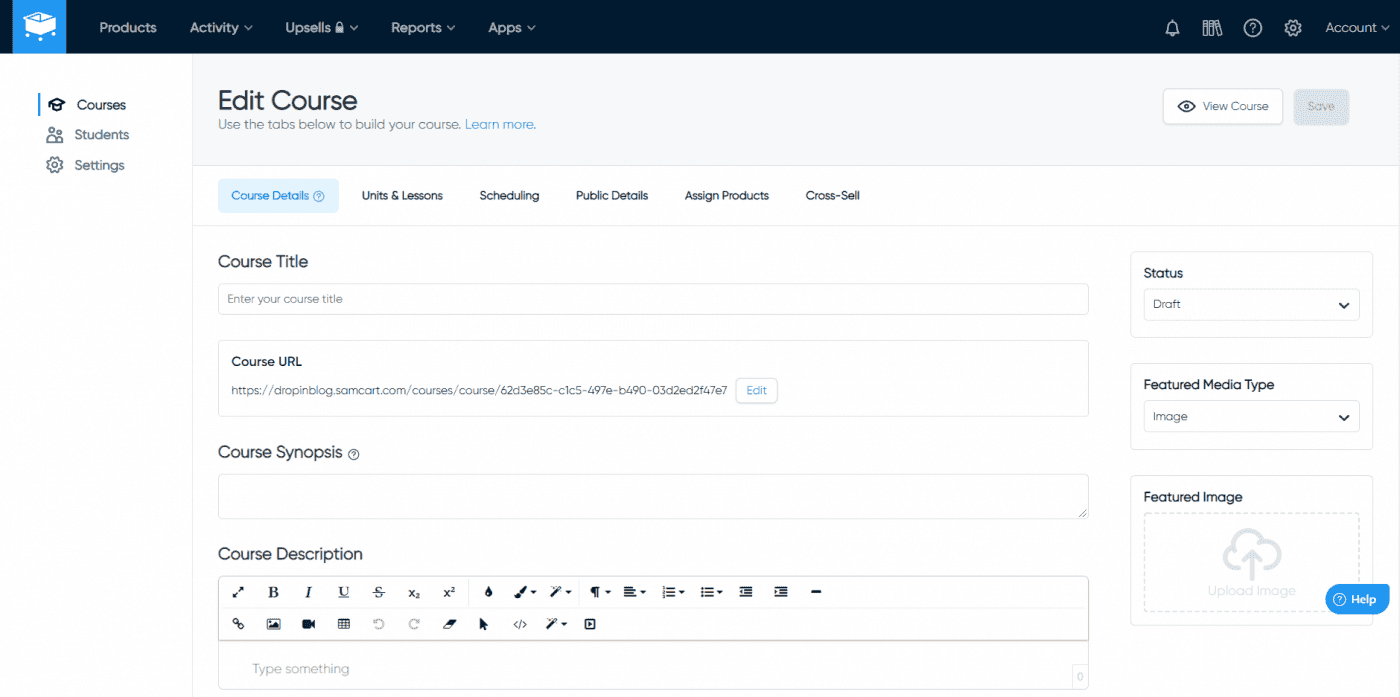SamCart vs Kajabi: SamCart courses app