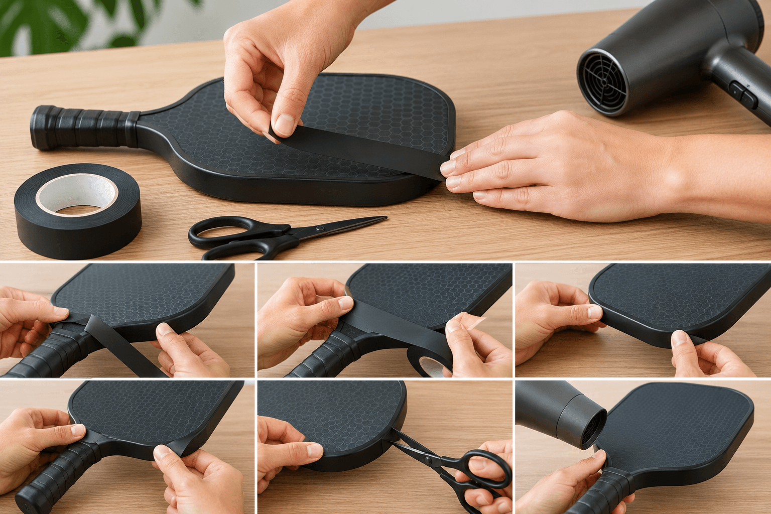Pickleball edge guard tape application — step by step installation technique