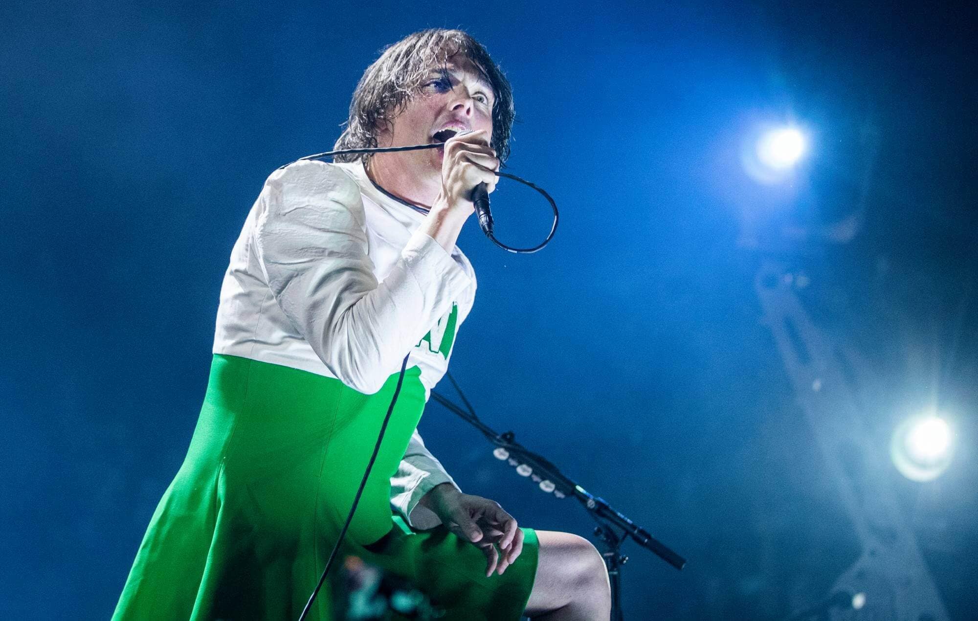Gerard Way of My Chemical Romance performing live