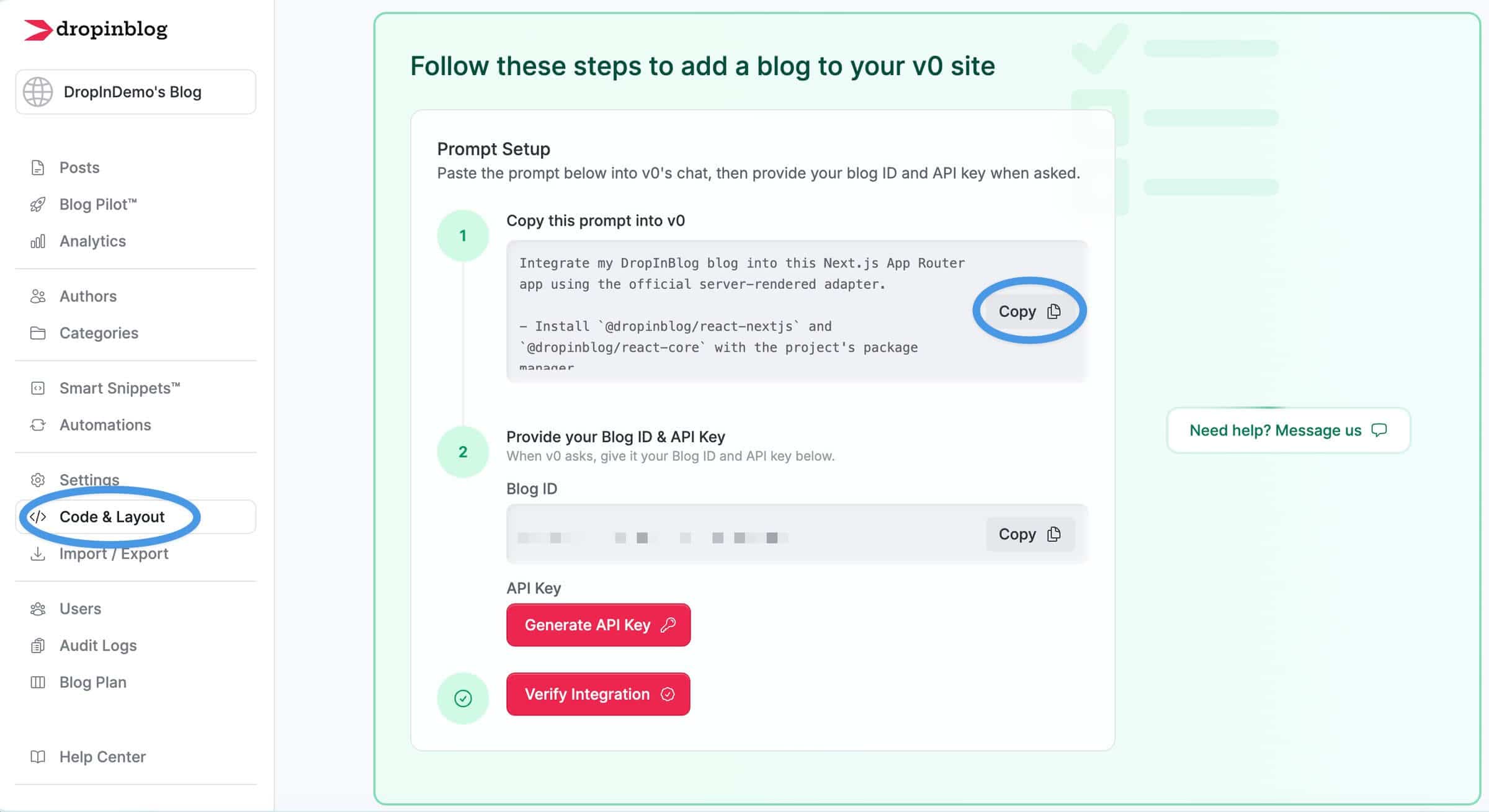 v0 blog install step