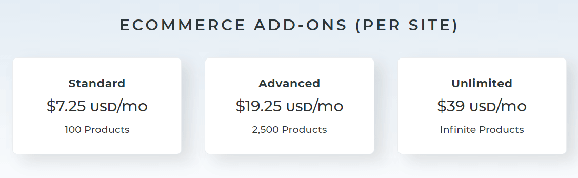Duda ecommerce addons