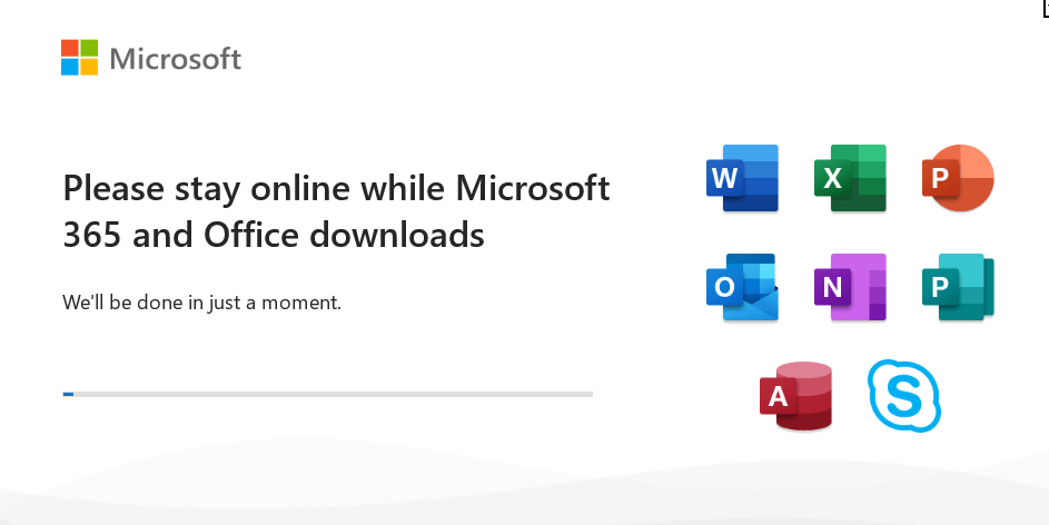 Microsoft Office installation completed successfully
