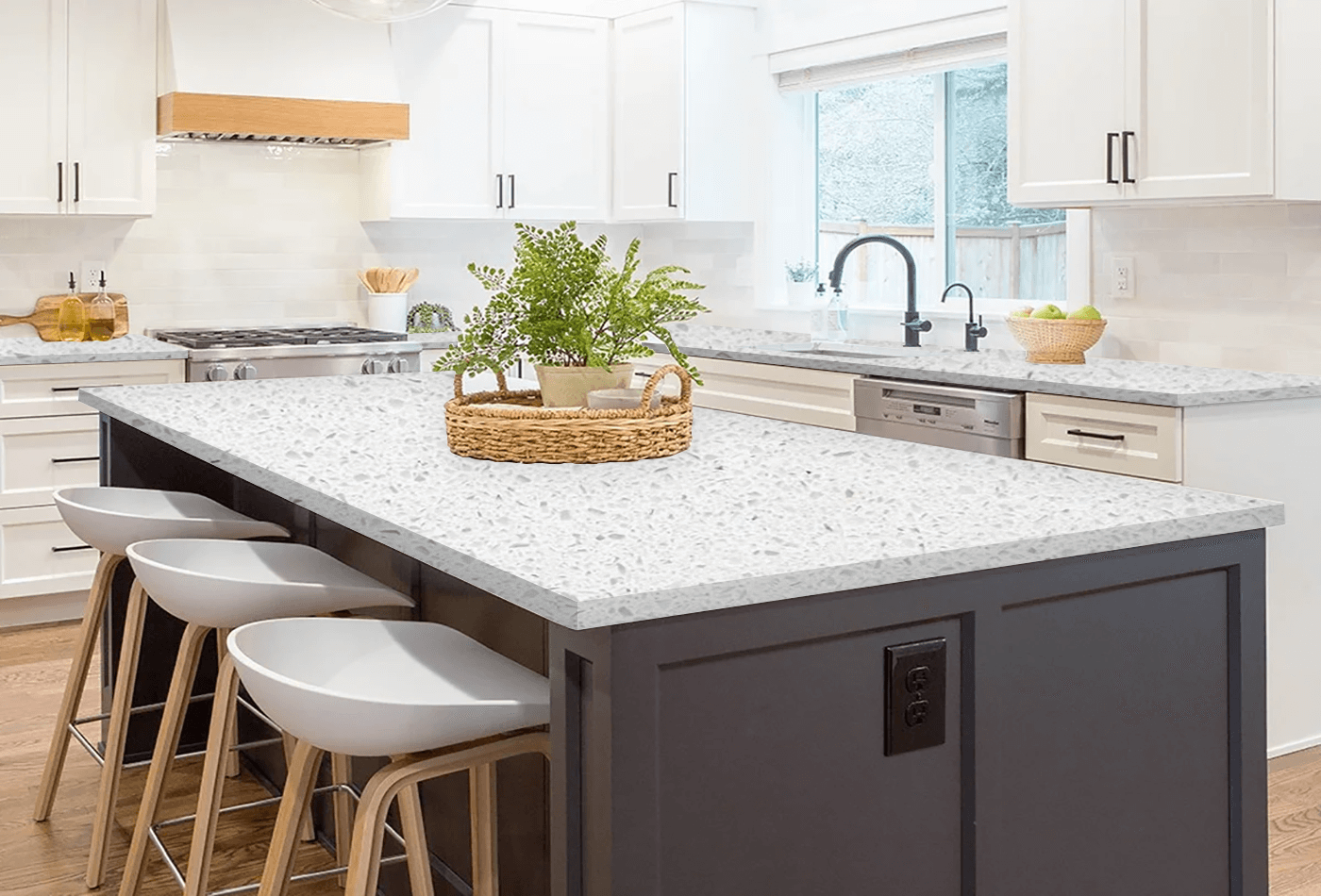 Display Snow White Quartz for Elevated House Vitality