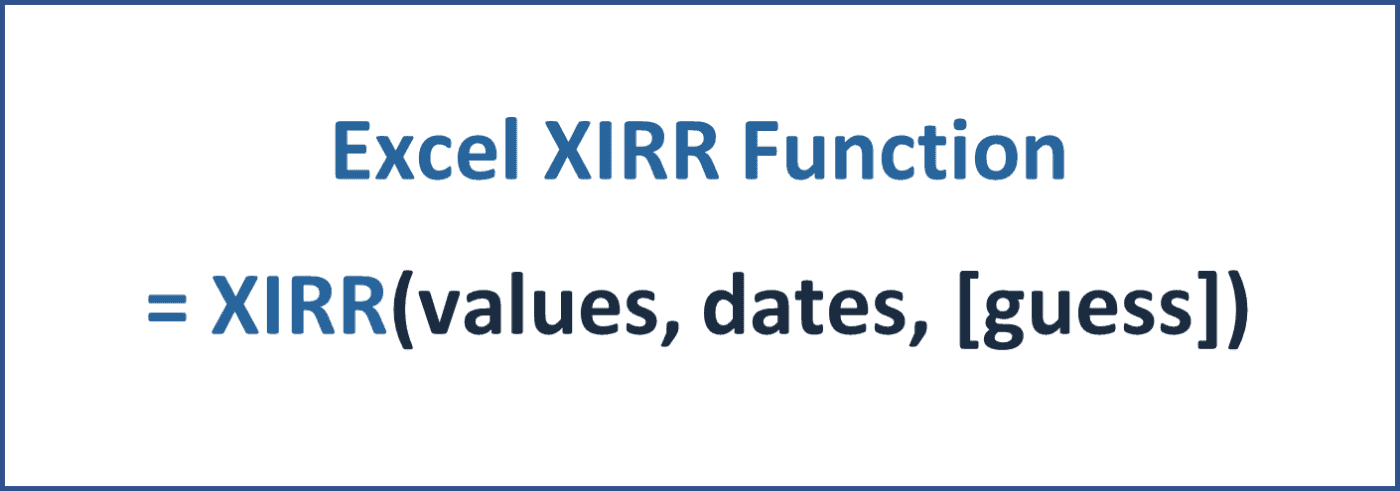 XIRR Function - Financial Modeling